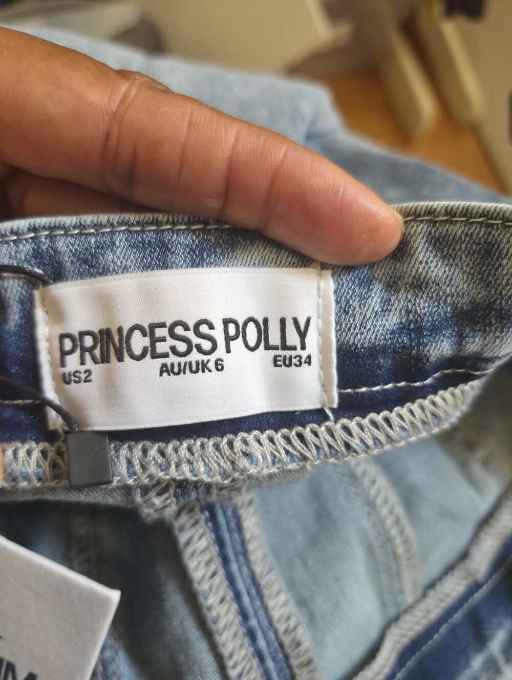 NWT Princess Polly Houser Denim Mini Dress Size 2 Strapless Corset Y2K - Picture 5 of 7